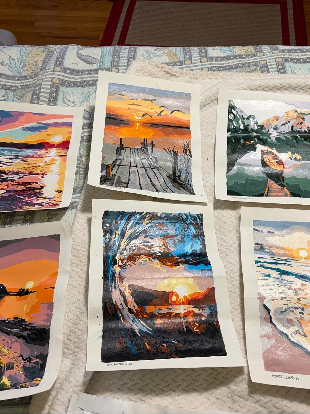 Sunset Coastal Art Print - Multi-Color Home Art